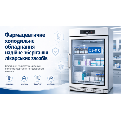 Фармацевтичне холодильне обладнання GLEWDOR — надійне зберігання лікарських засобів